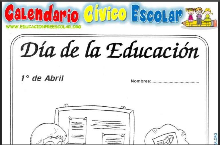 01 De Abril Día De La Educación — Educación Preescolar