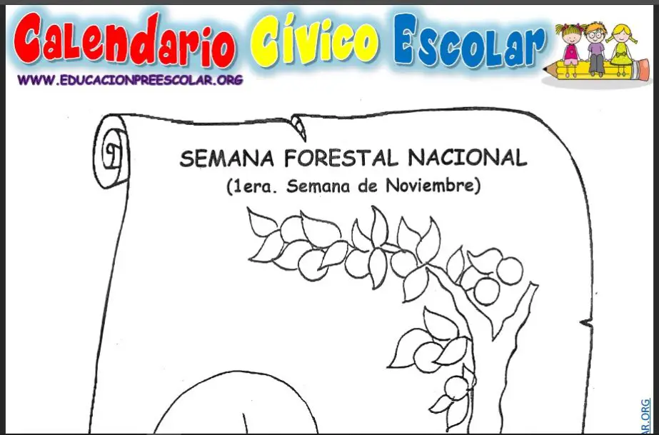 Fichas del Semana Nacional Forestal Para Preescolar