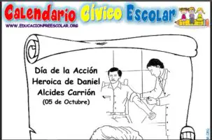 Fichas del Aniversario de la Acción Heroica de Daniel Alcides Carrión Para Preescolar