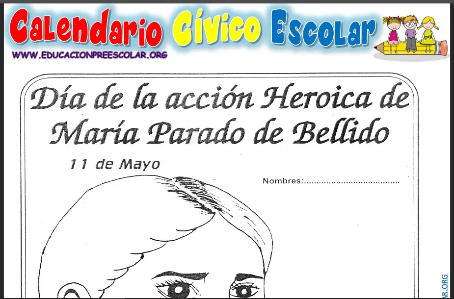 Fichas del Aniversario de la Acción Heroica de María Parado de Bellido Para Preescolar