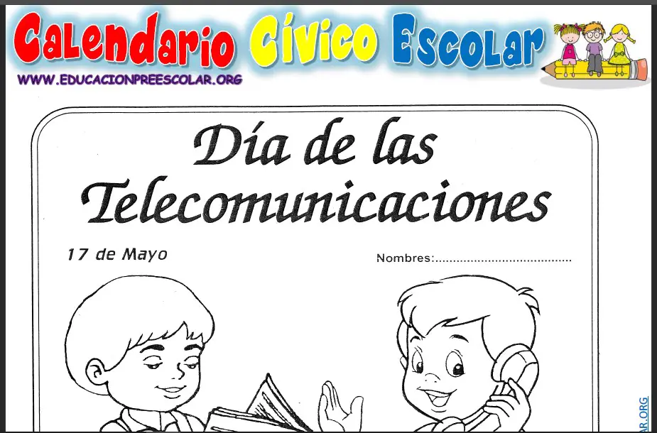 Fichas del El Día Mundial de las Telecomunicaciones y la Sociedad de la Información Para Preescolar