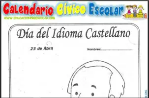 Fichas del Día del Idioma Español Para Preescolar