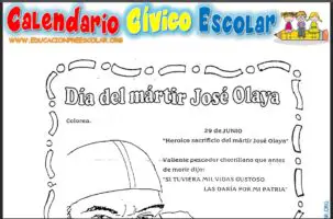 Fichas del Día del Sacrificio del Mártir José Olaya Balandra Para Preescolar