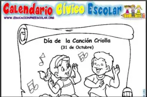 Fichas del Día de la Canción Criolla Para Preescolar