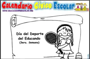 Fichas del Día del deporte del Educando Para Preescolar