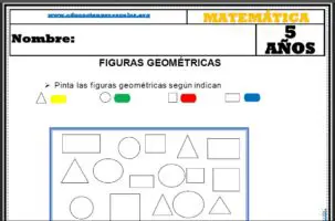 Fichas de Figuras Geometricas Para Niños de cinco Años