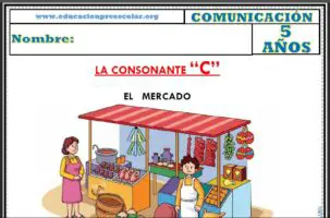 Ficha de la Consonante C Para Niños de Cinco Años