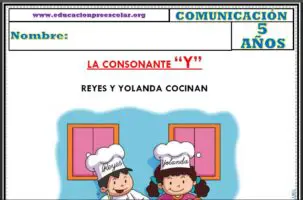 Fichas de la Consonante Y Para Niños de cinco Años