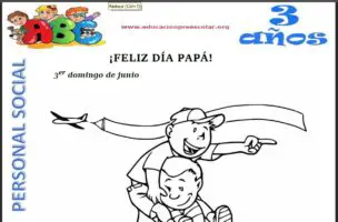 Fichas Del Dia Del Padre Para Niños de 3 Años
