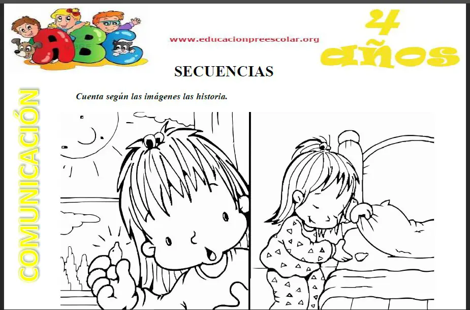 Fichas de Secuencias Para Niños de Cuatro Años