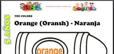 Fichas del Color Naranja en Ingles