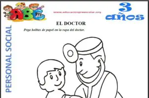 Fichas de El Doctor Para Niños de Tres Años