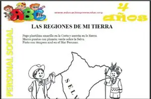 Fichas de las Regiones Del Peru Para Niños de Cuatro Años