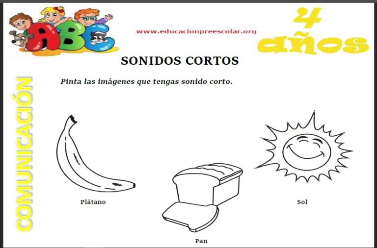 Sonidos Cortos Para Niños De 4 Años — Educación Preescolar