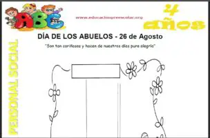 Fichas del Dia Del Abuelo en el Peru Para Niños de Cuatro Años