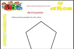 Fichas de Figura Geometrica Pentago Para Niños de 4 Años