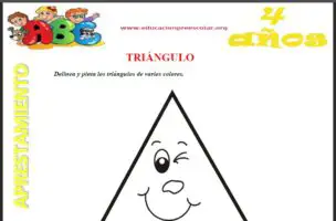 Fichas de Figura Geometrica del Triangulo Para Niños de 4 Años