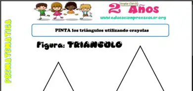 Fichas de la Figura del Triángulos Para Niños de 2 Años