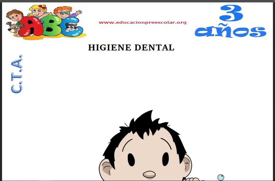 Fichas de Higiene Dental Para Niños de Tres Años