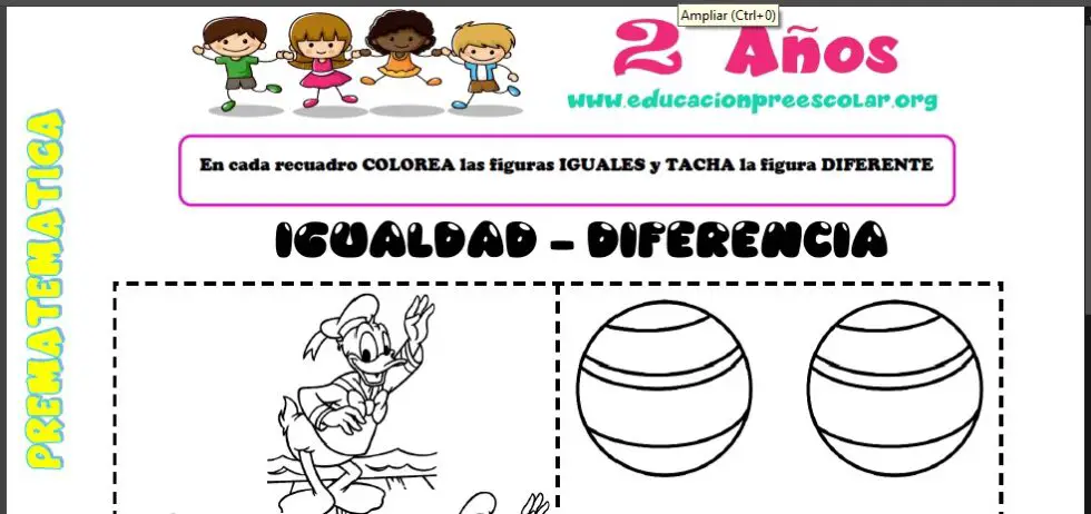 Fichas de Igualdad y Diferencia Para Niños