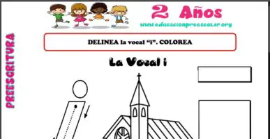 Fichas de La Vocal i Para Niños