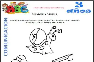 Fichas de Memoria Visual Para Niños de Tres Años